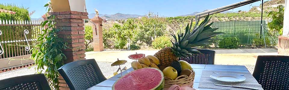 Finca Alberto - eettafel in de schaduw - Echt Andalusie Finca Alberto - eettafel in de schaduw - Echt Andalusie